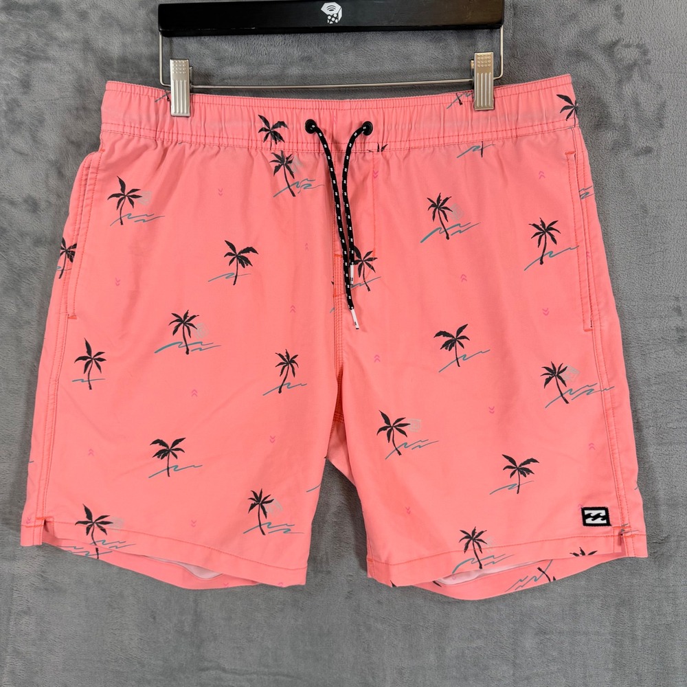 Billabong Sundays Layback Board Shorts Men's Size M Medium Coral Pink